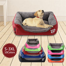 Load image into Gallery viewer, (S-3XL) Large Pet Cat Dog Bed 8Colors Warm Cozy Dog House Soft Fleece Nest Dog Baskets Mat Autumn Winter Waterproof Kennel #1