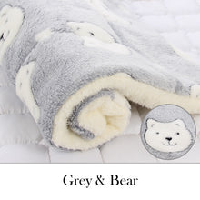 Load image into Gallery viewer, Soft Flannel Thickened Pet Soft Fleece Pad Pet Blanket Bed Mat For Puppy Dog Cat Sofa Cushion Home Rug Keep Warm Sleeping Cover