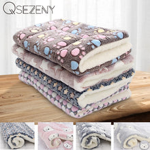 Load image into Gallery viewer, Soft Flannel Thickened Pet Soft Fleece Pad Pet Blanket Bed Mat For Puppy Dog Cat Sofa Cushion Home Rug Keep Warm Sleeping Cover
